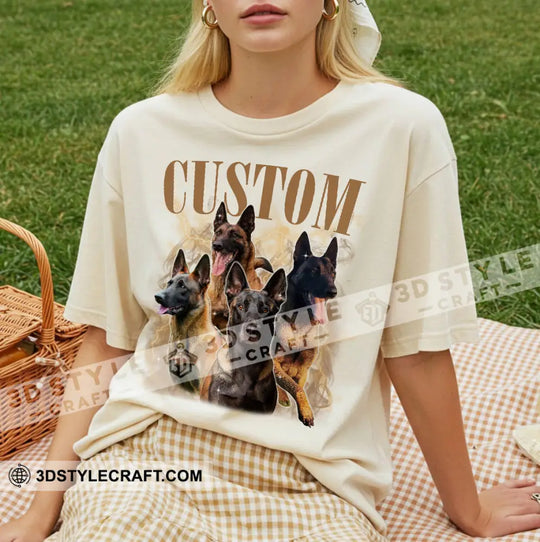Kid And Adult T-Shirt - Custom Belgian Malinois, Pet Lover T-Shirt style option 3