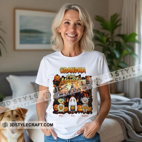 Kid And Adult T-Shirt - Custom Grandma Of The Monsters T-Shirt, Halloween Collectible Gift style option 2