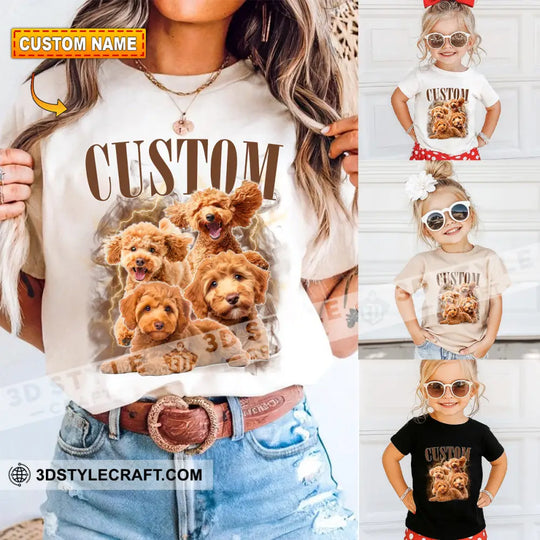 Kid And Adult T-Shirt - Custom Pet Lover T-Shirt, Custom Photo Collectible Gift style option 1