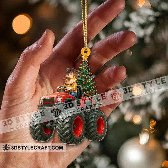 Kid On Car Home Decor, Christmas Ornament, Personalized Ornament style option 2