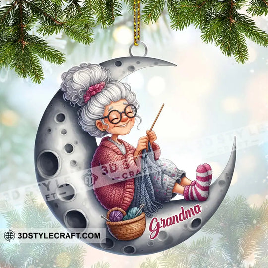 Knitting Woman, Home Decor, Christmas Ornament, Personalized Ornament style option 3