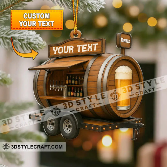 Let's Drink Beer Home Decor, Christmas Ornament, Personalized Ornament style option 1