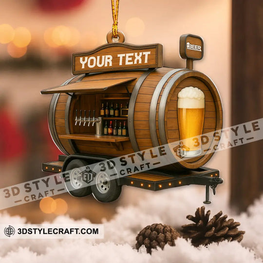 Let's Drink Beer Home Decor, Christmas Ornament, Personalized Ornament style option 4
