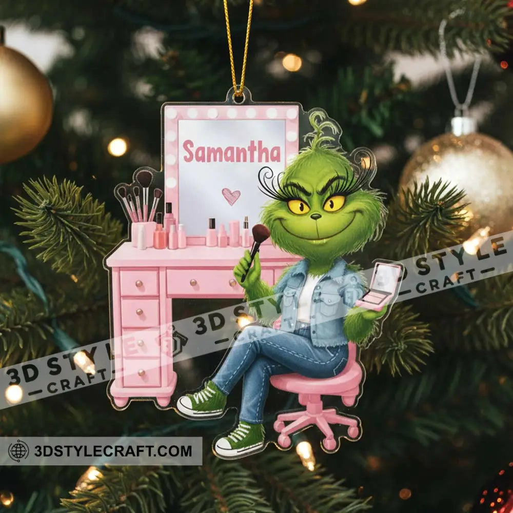Make Up Artist How The Grinch Stole Christmas Home Decor Christmas Ornament Personalized Ornament Ornament