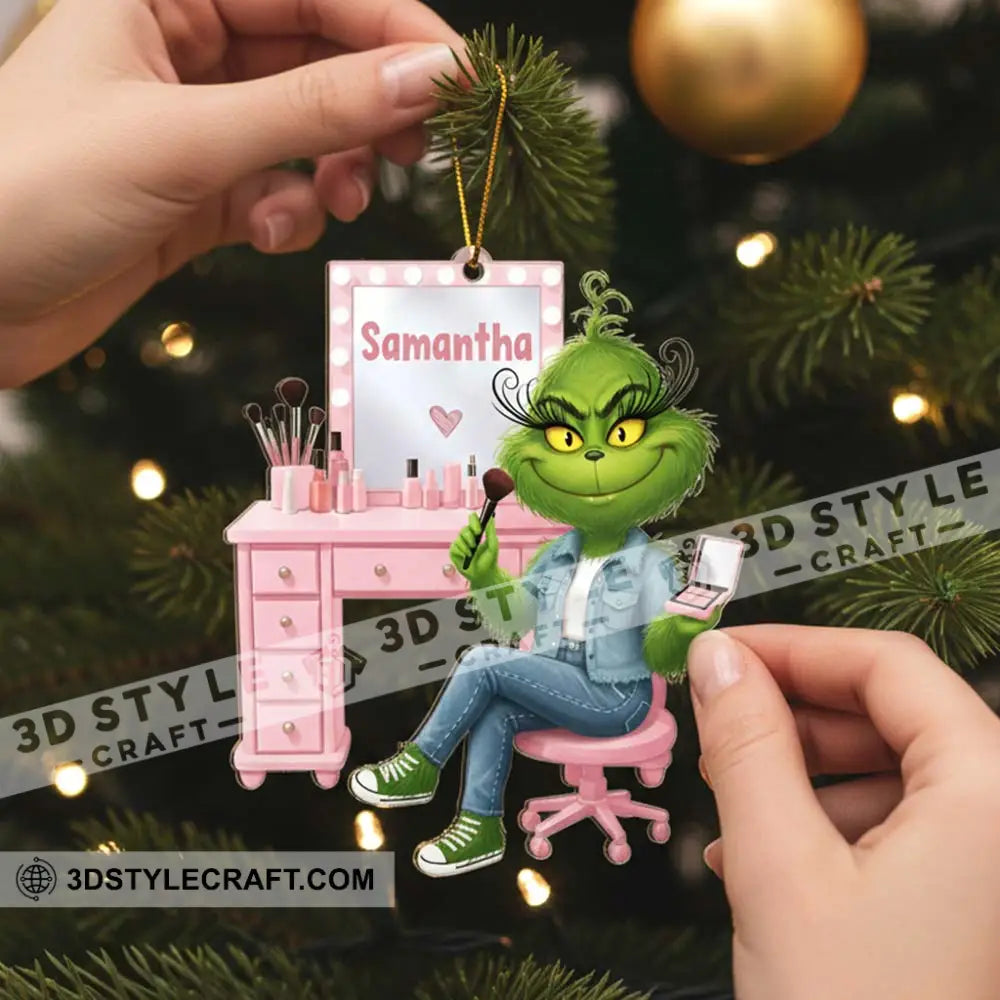 Make Up Artist How The Grinch Stole Christmas Home Decor Christmas Ornament Personalized Ornament Ornament