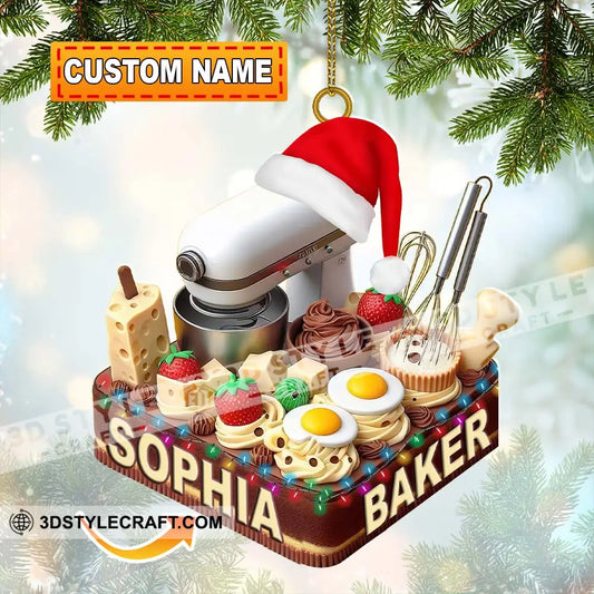 Making Cake Christmas Ornament Personalized