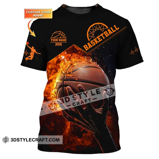 Man Shirt, Basketball Shirt, Custom Name T-Shirt, Basketball Polo, Gift for Basketball Player style option 1