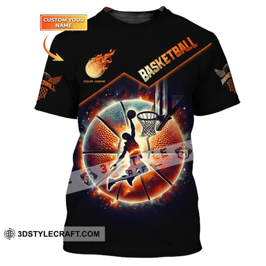 Man Shirt, Basketball Shirt, Custom Name T-Shirt, Basketball Polo, Gift for Basketball Player style option 1