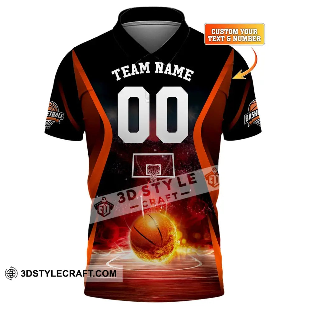 Man Shirt Basketball Polo Custom Name And Number T-Shirt Gift For Player