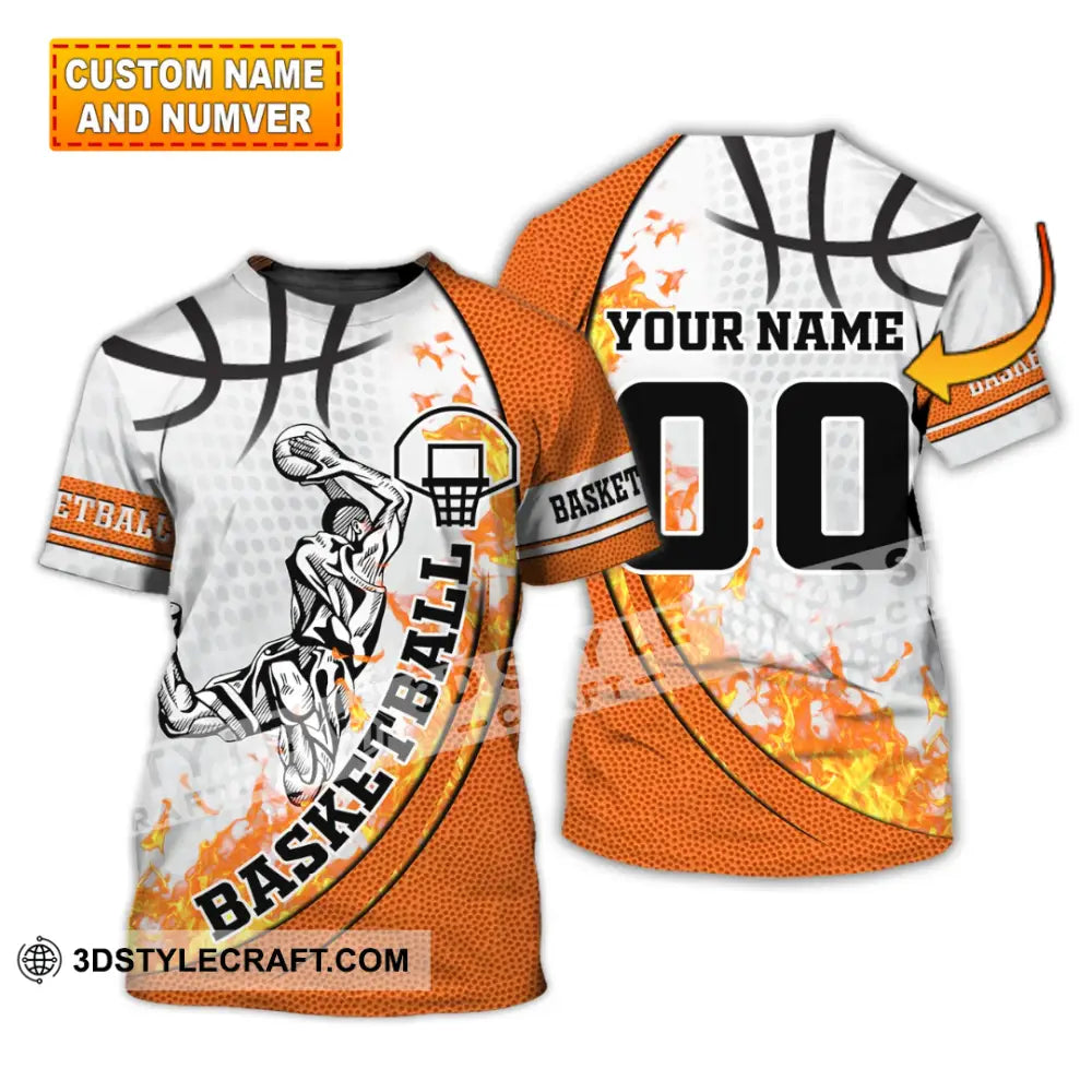 Man Shirt - Custom Basketball Lover Name And Number T-Shirt Personalized T-Shirt