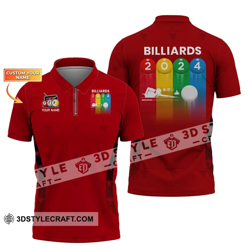 Man Shirt Custom Billiards Polo T-Shirt For Lovers T-Shirt