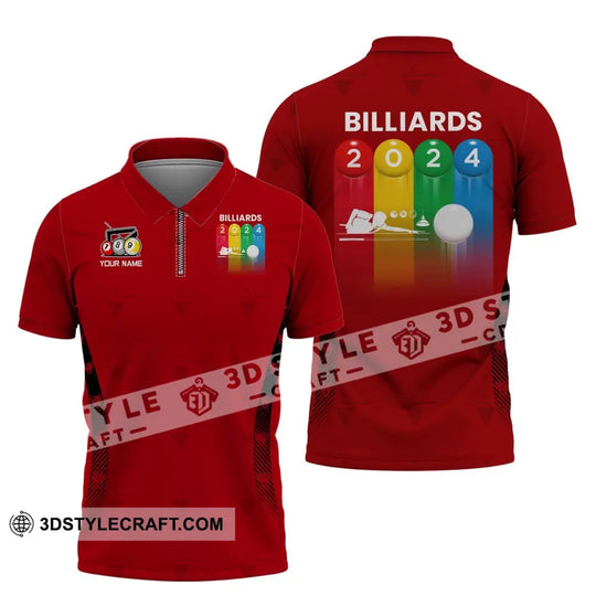 Man Shirt, Custom Billiards Polo Shirt, Billiards T-shirt, Billiards Shirt, Shirt For Billiards Lovers style option 2
