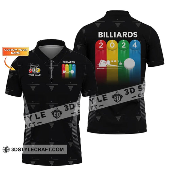 Man Shirt, Custom Billiards Polo Shirt, Billiards T-shirt, Billiards Shirt, Shirt For Billiards Lovers style option 1