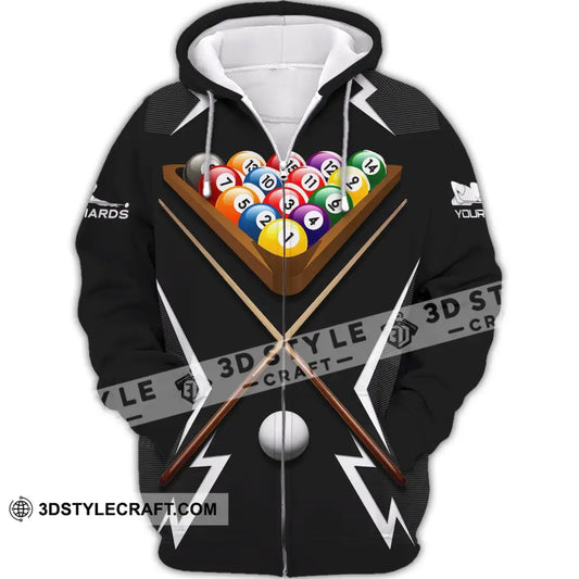 Man Shirt Custom Billiards Polo T-Shirt For Lovers Zipper Hoodie / S T-Shirt