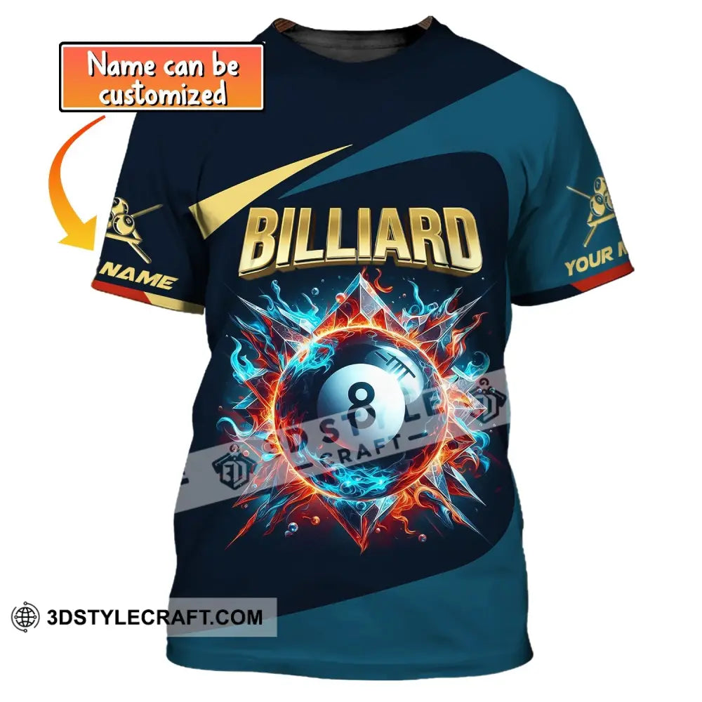 Man Shirt Custom Billiards T-Shirt Lover Gift For Players T-Shirt