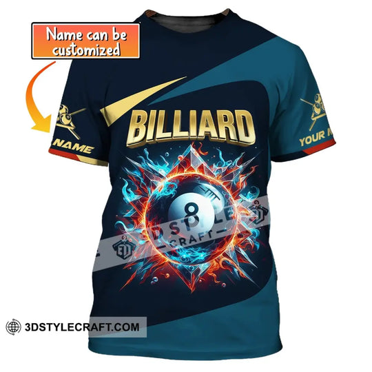 Man Shirt, Custom Billiards Shirt, Billiards T-shirt, Billiards Lover Gift, Shirt For Billiards Players style option 1