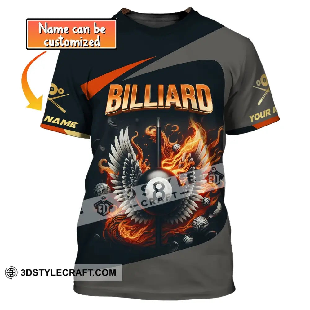 Man Shirt Custom Billiards T-Shirt Lover Gift For Players T-Shirt