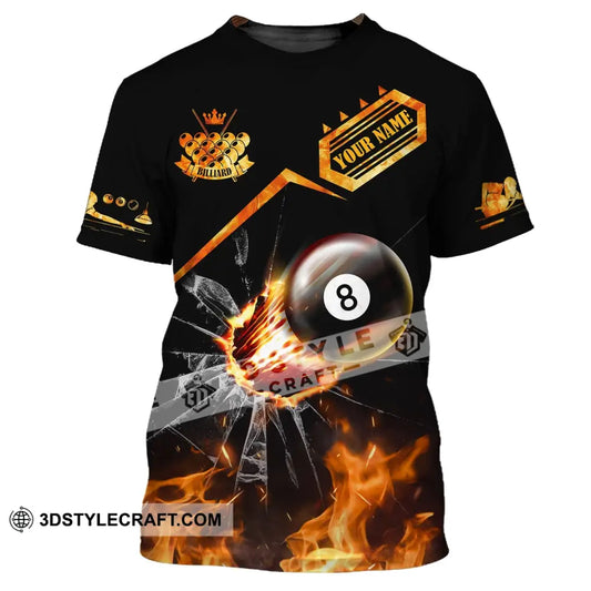 Man Shirt Custom Billiards T-Shirt Lover Gift For Players T-Shirt / S