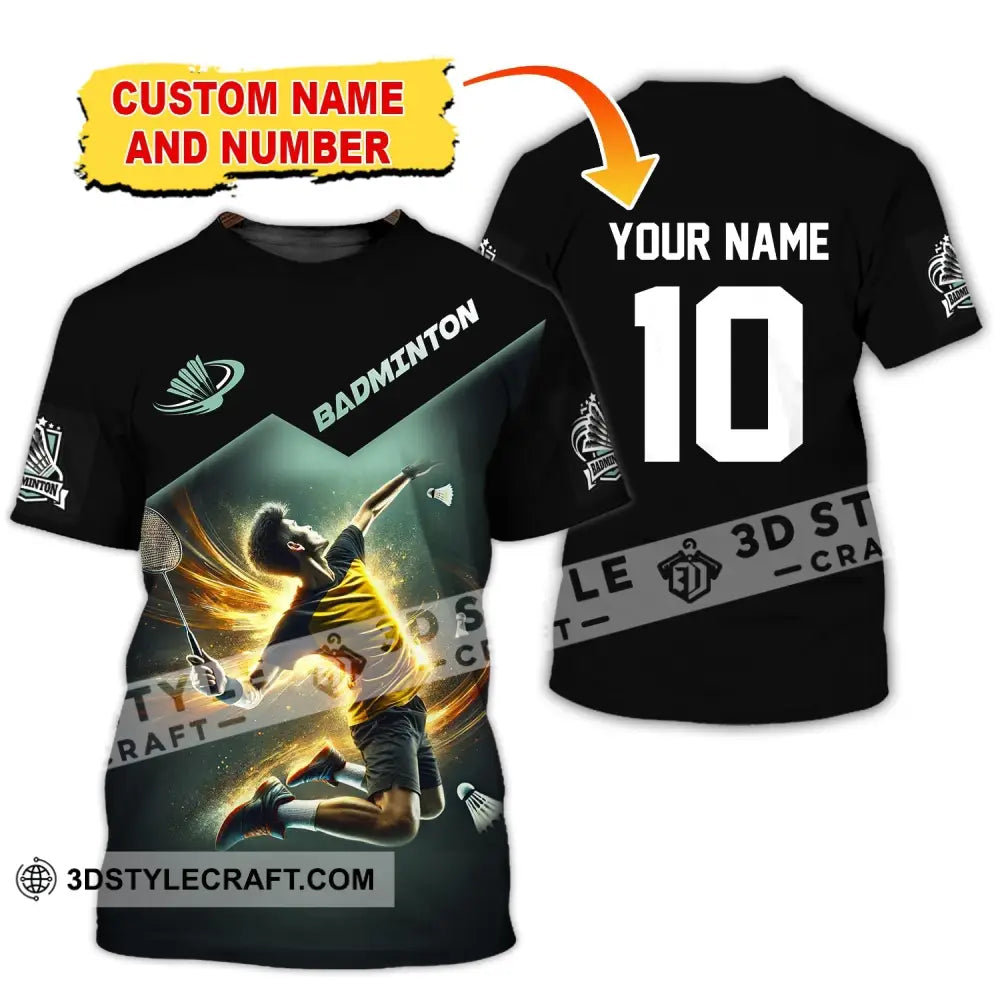 Man Shirt Custom Name And Number Badminton Polo Club Uniform T-Shirt