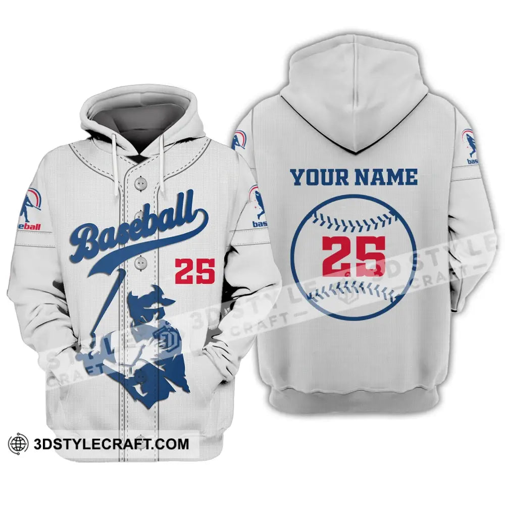 Man Shirt Custom Name And Number Baseball T-Shirt Gift For Player Hoodie / S