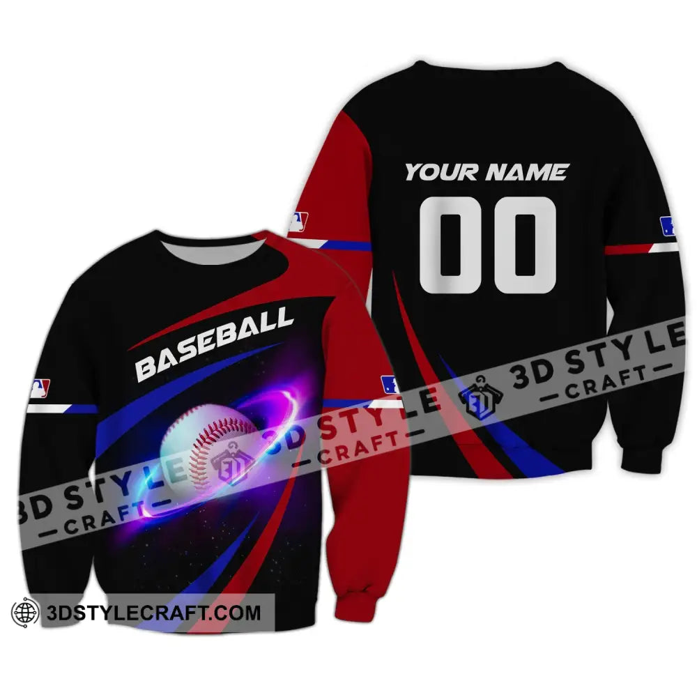 Man Shirt Custom Name And Number Baseball T-Shirt Gift For Player Long Sleeve / S