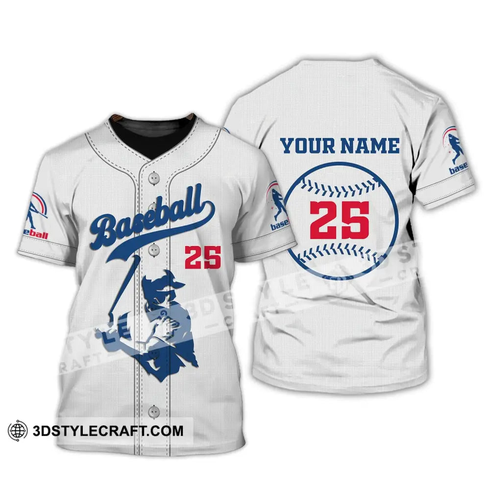 Man Shirt Custom Name And Number Baseball T-Shirt Gift For Player / S