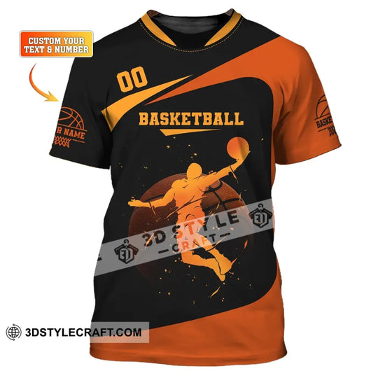 Man Shirt, Custom Name and Number Basketball Shirt, Gift for Basketball Player style option 1