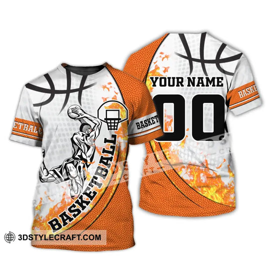 Man Shirt, Custom Name and Number Basketball Hoodie, Basketball T-Shirt, Gift for Basketball Player style option 1