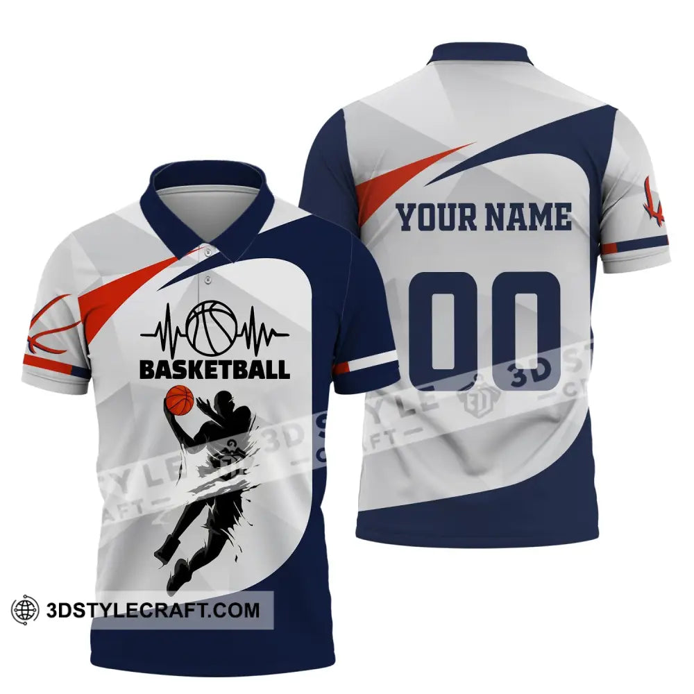 Man Shirt Custom Name And Number Basketball T-Shirt Gift For Player Zipper Hoodie / 5Xl