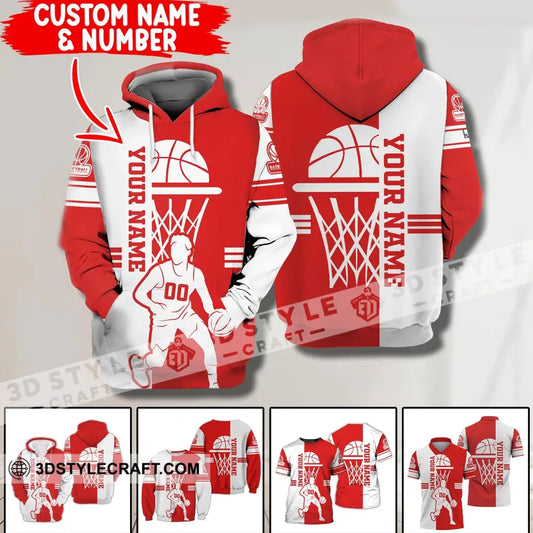 Man Shirt Custom Name And Number Basketball T-Shirt Love Gift For Player