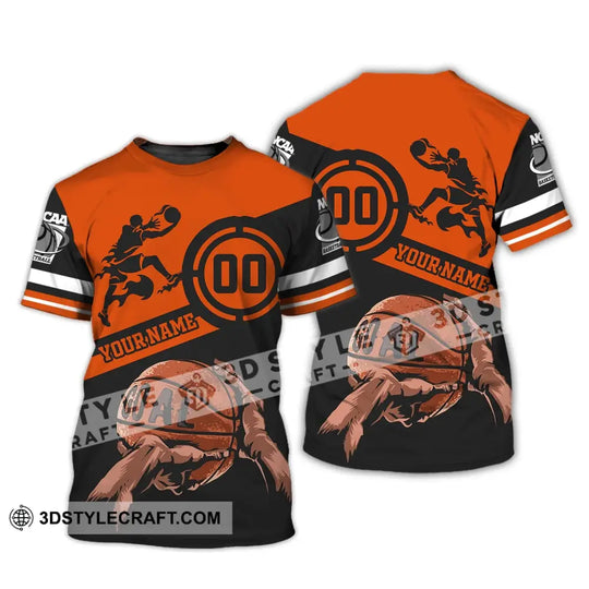 Man Shirt, Custom Name and Number Basketball T-Shirt, Never Quit, Gift for Basketball Player style option 2