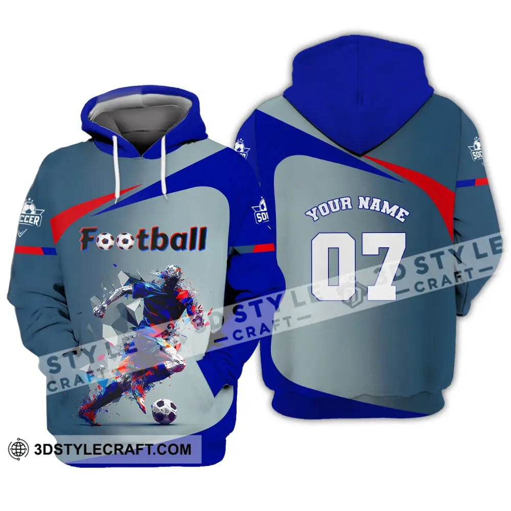 Man Shirt Custom Name And Number Football Gift For Lover Hoodie / S T-Shirt