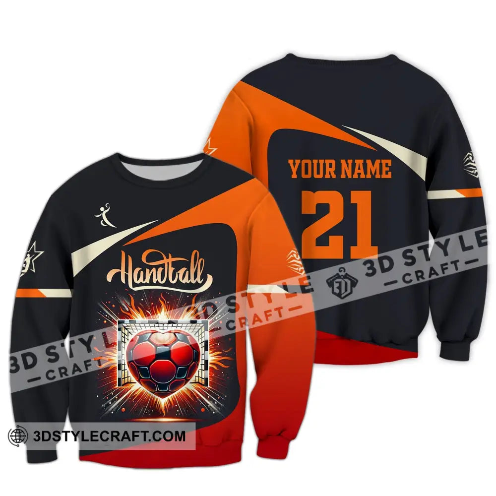 Man Shirt Custom Name And Number Handball Polo Long Sleeve Club Uniform Lover Gift / S T-Shirt