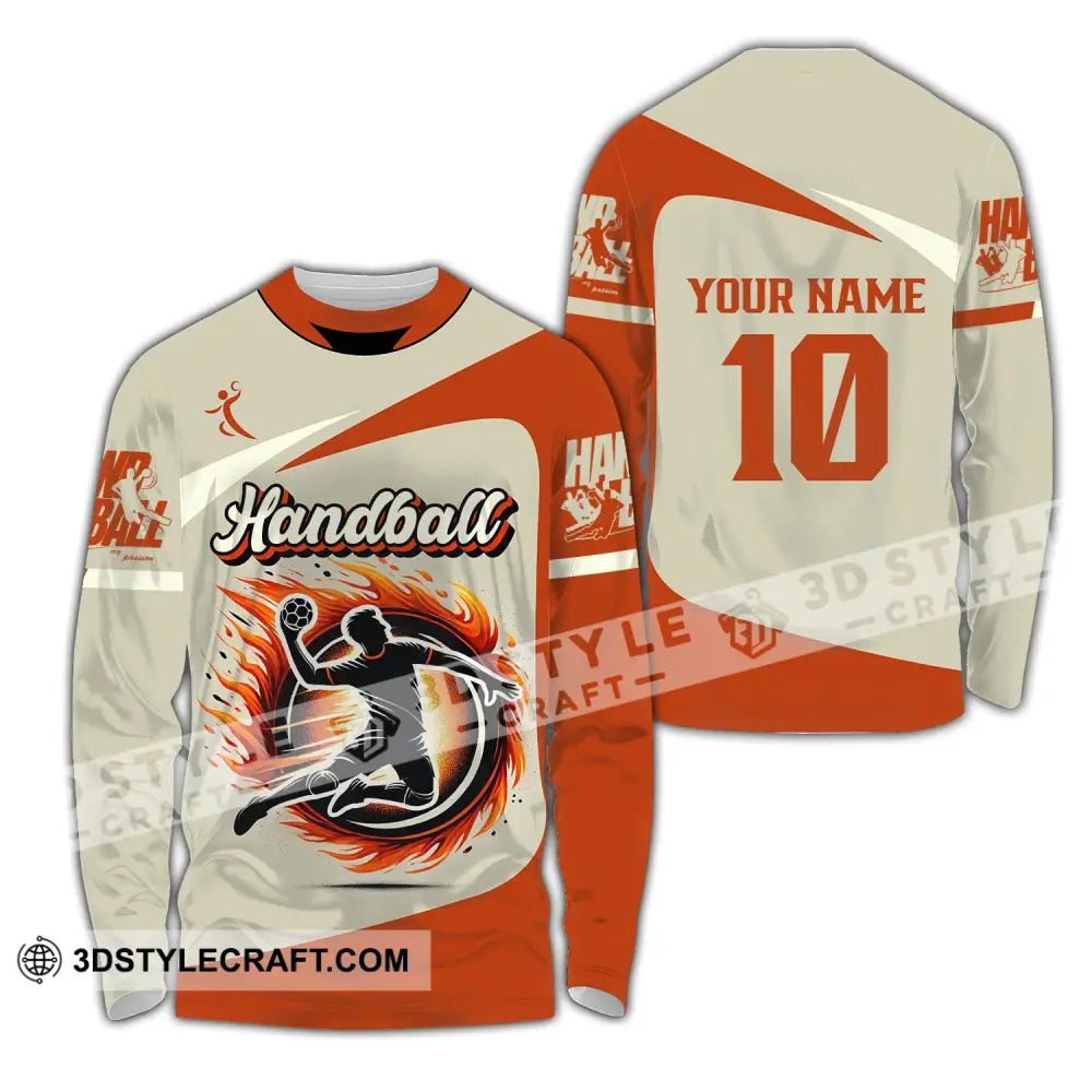 Man Shirt Custom Name And Number Handball Polo Long Sleeve Club Uniform Lover Gift / S T-Shirt