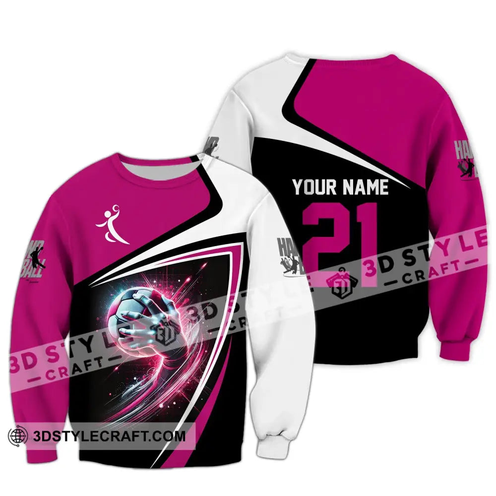 Man Shirt Custom Name And Number Handball Polo Long Sleeve Club Uniform Lover Gift / S T-Shirt