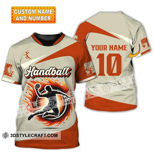 Man Shirt, Custom Name and Number Handball Shirt, Handball Polo Long Sleeve, Handball Club Uniform, Handball Lover Gift style option 1
