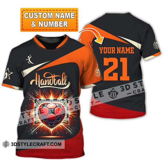 Man Shirt, Custom Name and Number Handball Shirt, Handball Polo Long Sleeve, Handball Club Uniform, Handball Lover Gift style option 2