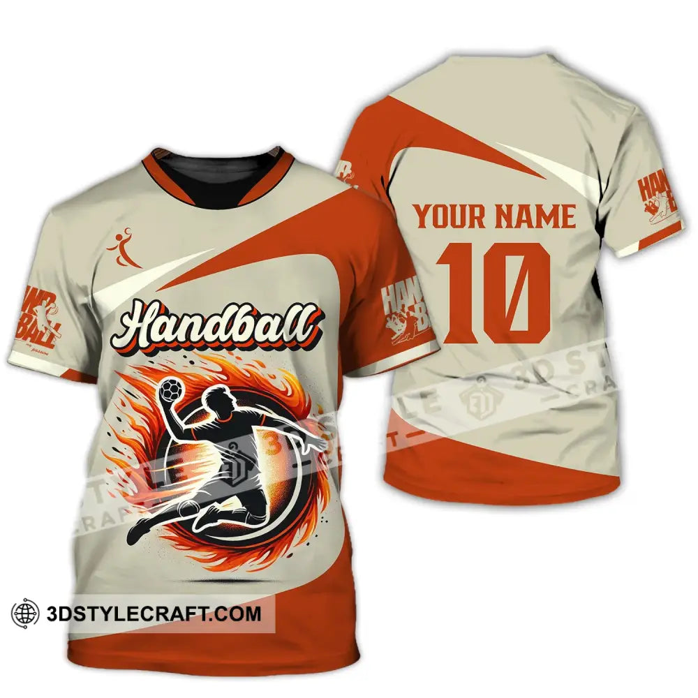 Man Shirt Custom Name And Number Handball Polo Long Sleeve Club Uniform Lover Gift T-Shirt / S