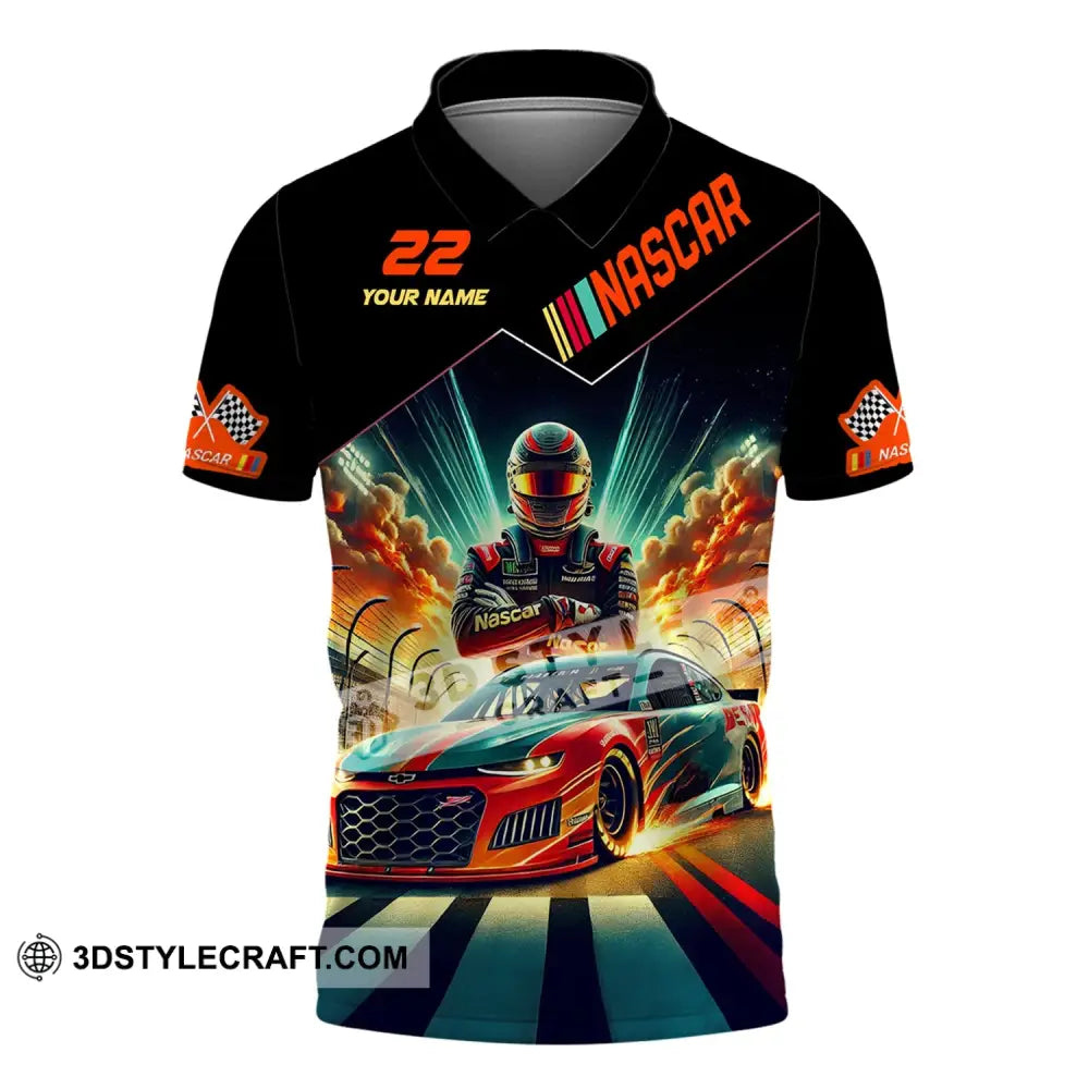 Man Shirt Custom Name And Number Nascar Hoodie Polo Long Sleeve / S T-Shirt