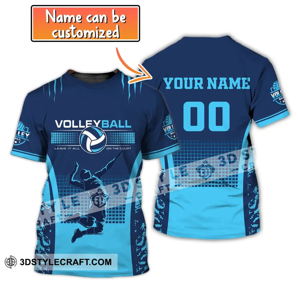 Man Shirt Custom Name And Number Volleyball T-Shirt Gift For Volleybal Player