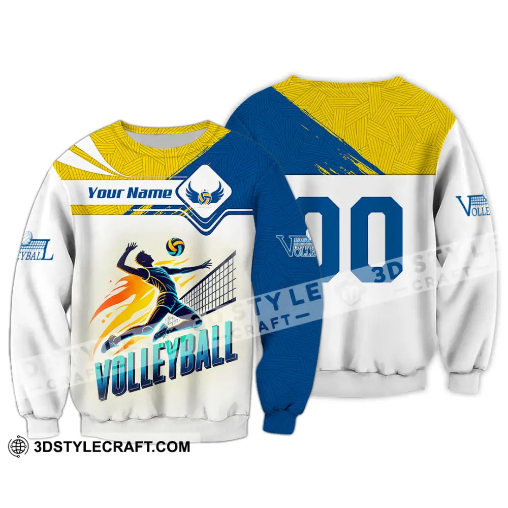 Man Shirt Custom Name And Number Volleyball T-Shirt Hoodie Long Sleeve Gift For Lovers / S T-Shirt