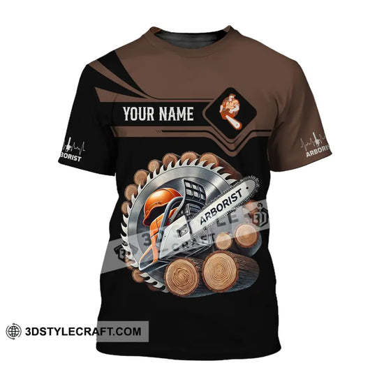 Man Shirt, Custom Name Arborist Shirt, Arborist T-Shirt Hoodie Long Sleeve Shirt style option 2