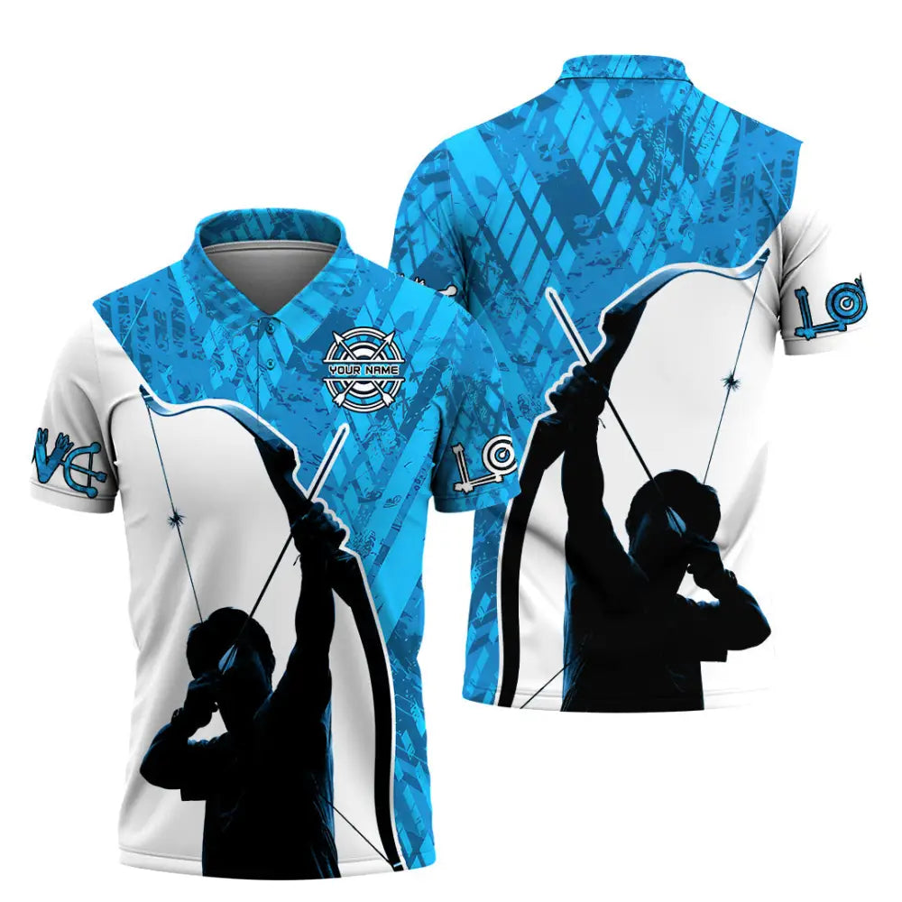 Man Shirt Custom Name Archery T-Shirt Archer Hoodie Long Sleeve Gift For Lovers T-Shirt