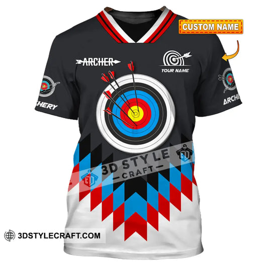 Man Shirt Custom Name Archery T-Shirt Archer Hoodie Long Sleeve Gift For Lovers T-Shirt