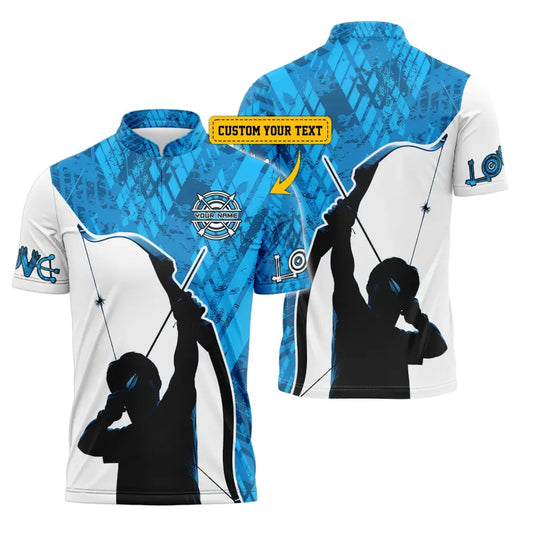 Man Shirt Custom Name Archery T-Shirt Archer Hoodie Long Sleeve Gift For Lovers T-Shirt