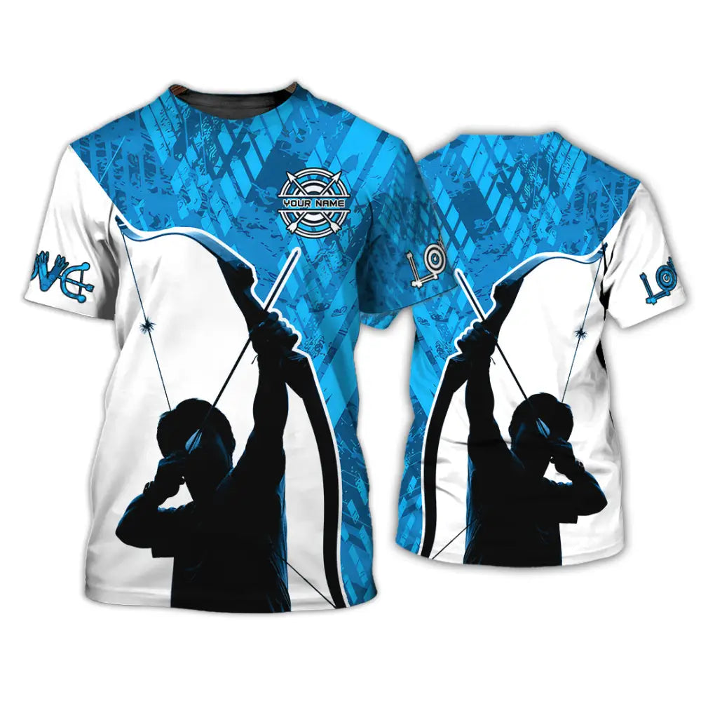 Man Shirt Custom Name Archery T-Shirt Archer Hoodie Long Sleeve Gift For Lovers / S T-Shirt