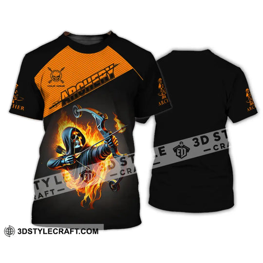 Man Shirt, Custom Name Archery T-Shirt, Archer Hoodie Long Sleeve Shirt , Gift for Archery Lovers style option 2