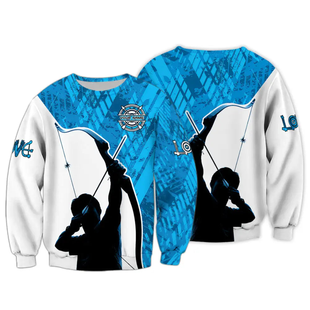 Man Shirt Custom Name Archery T-Shirt Archer Hoodie Long Sleeve Gift For Lovers / S T-Shirt