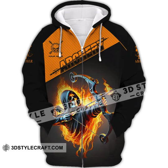 Man Shirt, Custom Name Archery T-Shirt, Archer Hoodie Long Sleeve Shirt , Gift for Archery Lovers style option 3