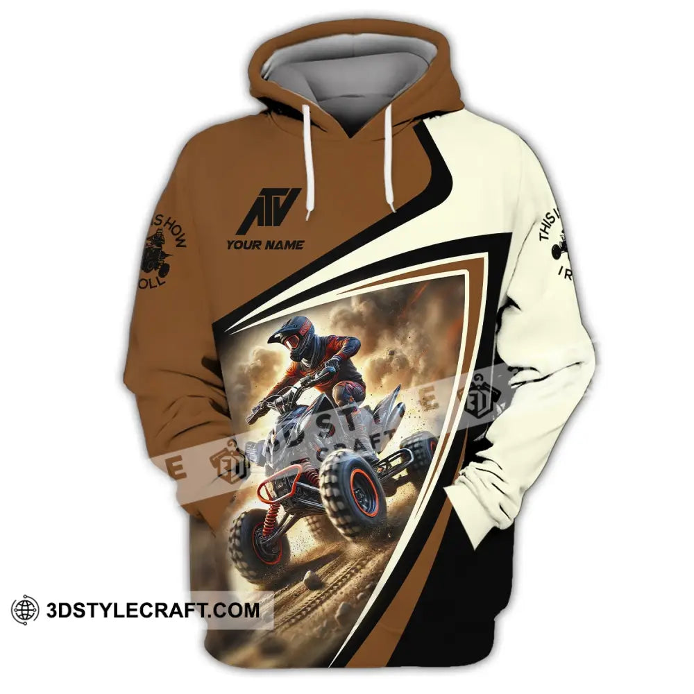 Man Shirt Custom Name Atv All Terrain Vehicle Hoodie Polo Long Sleeve / S T-Shirt